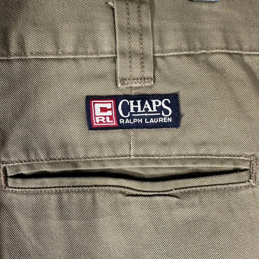NWT Chaps Ralph Lauren Mens 36 Olive Green Pleated Cargo Shorts Cotton 61160